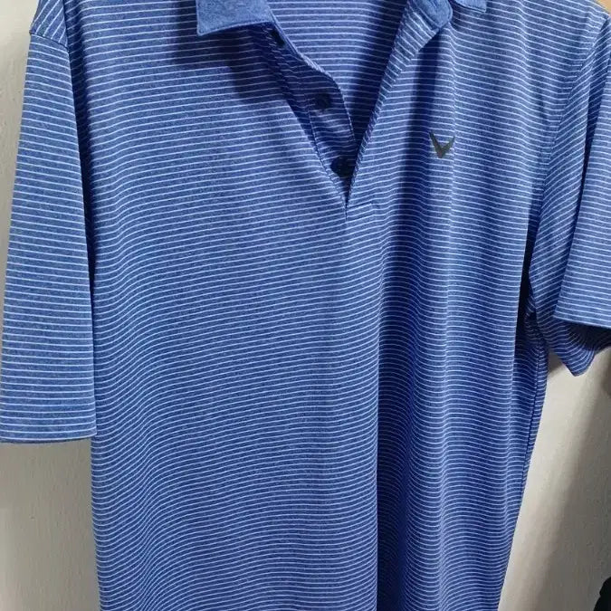 [BUNJANG] Callaway Men's Golf Wear (Size 105) Blue Stripe Shirt / 캘러웨어 105 (새)옷