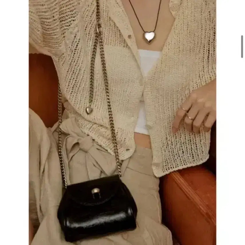 [BUNJANG] Andi Roses Petite Eva Bag Crack Black / 앤딜로즈 가방