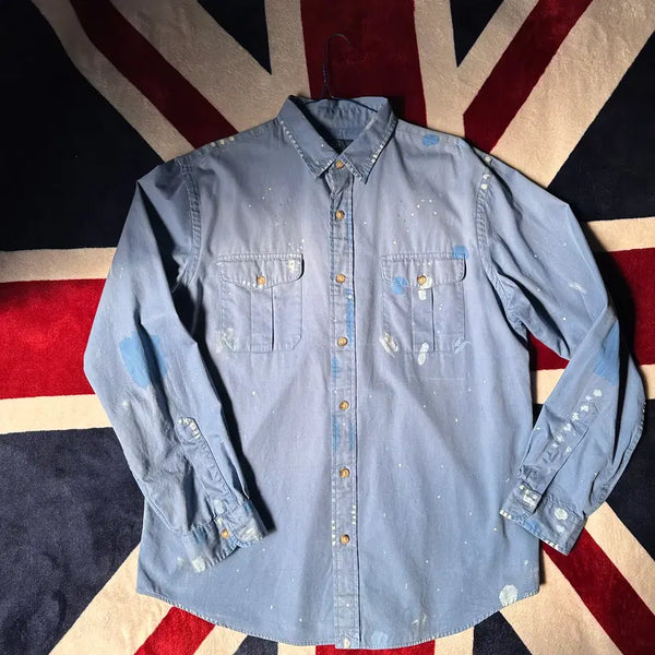 [BUNJANG] Polo Ralph Lauren Painting Blue Shirt XL / 폴로랄프로렌/페인팅 블루 셔츠/XL사이즈 판매합니다.