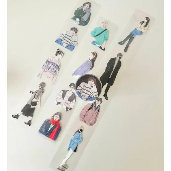 [BUNJANG] Baeyoomi Namgwayeo Character PET Washi Tape / 바이유미 남과여 인물 pet마테