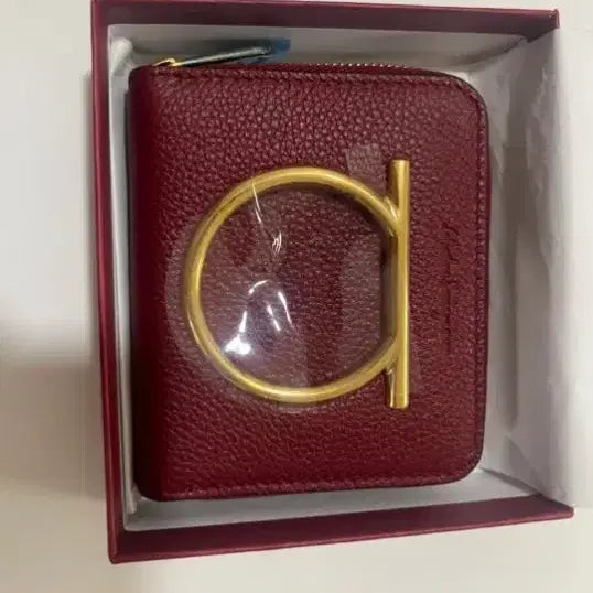 [BUNJANG] Salvatore Ferragamo Carmin Red Leather Bifold Wallet / 페라가모 반지갑 새상품 풀박스