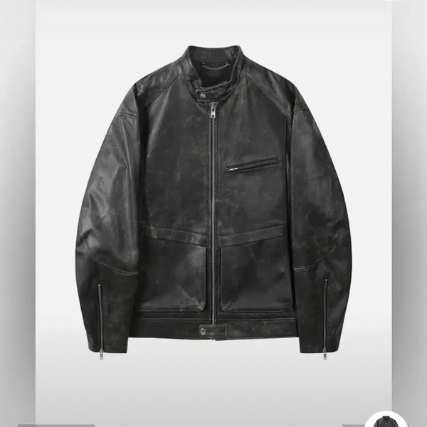 [BUNJANG] Customellow Goat Leather Rider Jacket / 커스텀멜로우 라이더 가죽자켓