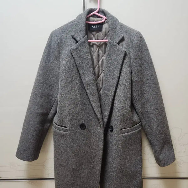[BUNJANG] Charcoal Quilted Winter Coat / 차콜누빔코트