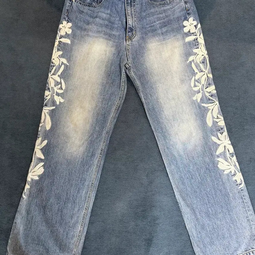 [BUNJANG] tuin vine Denim Washed Blue Pants / 투인 바인 데님 워시드 블루 tuin vine denim pants
