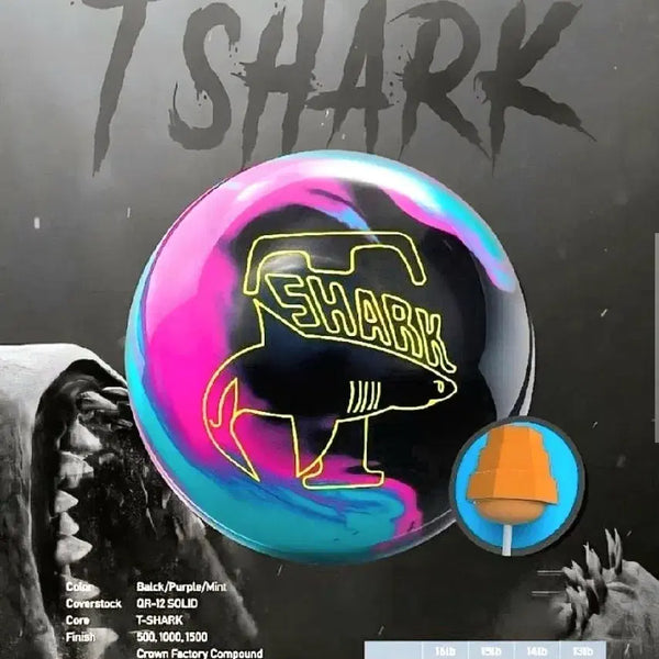 [BUNJANG] Track T-Shark Black Purple Mint Bowling Ball - 15 lbs (Certified) / [중고 볼링공] 트랙 티샤크 블랙 퍼플 민트 15파운드 (공인구) 하이퍼