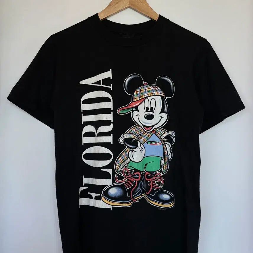 [BUNJANG] Disney Mickey Florida Graphic T-Shirt / 디즈니 미키 플로리다 그래픽 반팔