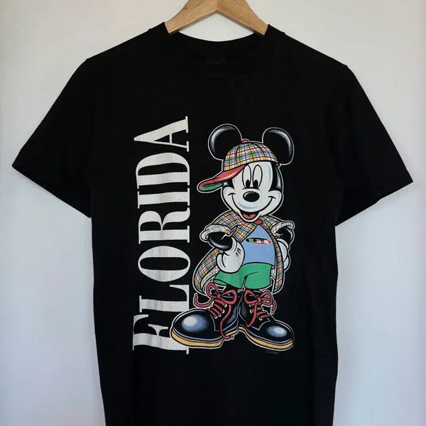[BUNJANG] Disney Mickey Florida Graphic T-Shirt / 디즈니 미키 플로리다 그래픽 반팔