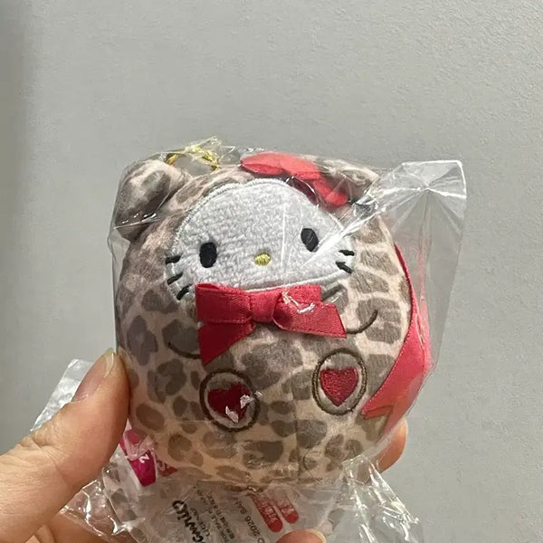 [BUNJANG] Sanrio Hello Kitty Leopard Print Plush Keychain / 산리오 키티 호피 인형 키링