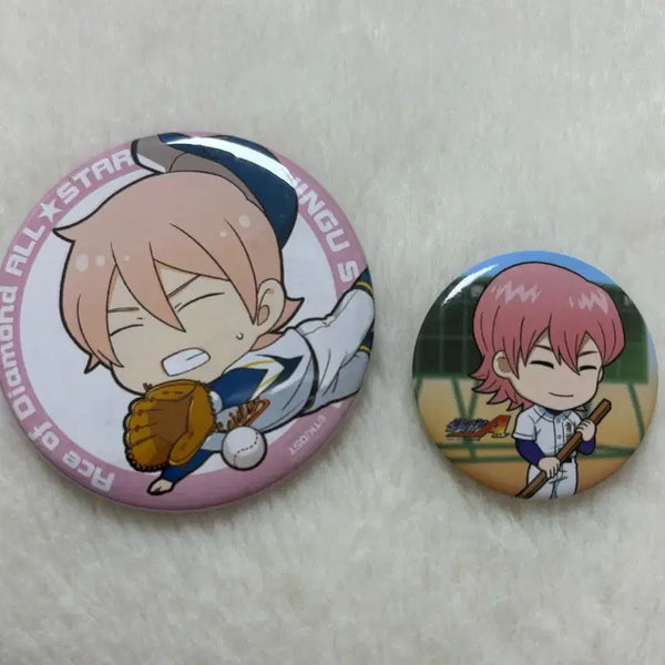 [BUNJANG] Diamond Ace Kominato Ryosuke Daiya 'Kuji' M Prize Can Badge Set / 다이아몬드 에이스 코미나토 료스케 다이에이