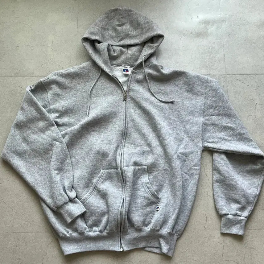 [BUNJANG] Russell Athletic Vintage Full Zip Hoodie Grey XL / 빈티지 러셀후드집업 그레이 XL