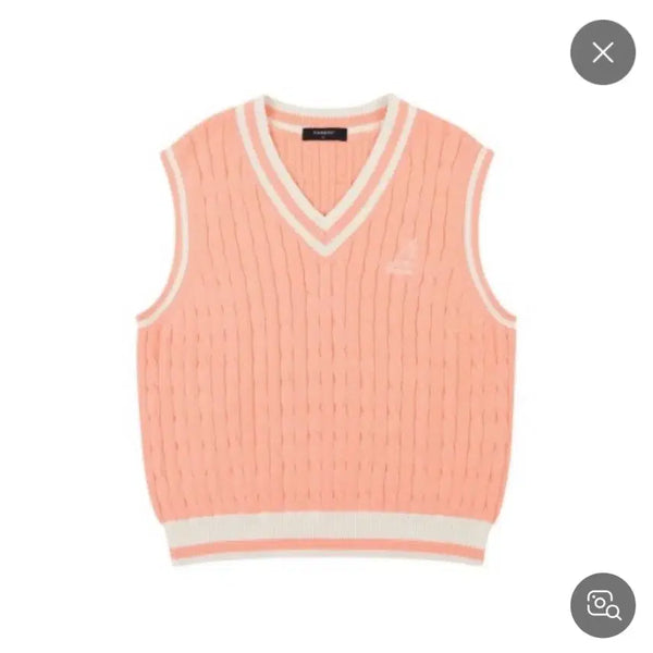 [BUNJANG] Kangol Knit Vest Peach Pink M / 캉골 니트조끼 피치핑크 m