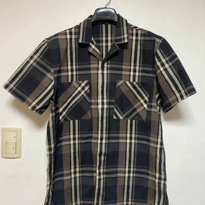 [BUNJANG] ZARA Cotton Blend Check Short Sleeve Shirt L / [ZARA] 자라 코튼 혼방 체크 반팔 셔츠 L사이즈