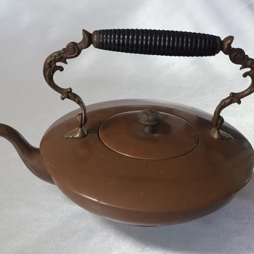 [BUNJANG] Vintage Copper Sake/Jongju Warmer Set (Chirori) / [빈티지] 사케/정종 데우기용 동 치로리 & 워머 풀세트