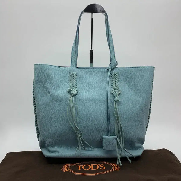 [BUNJANG] Tod's Tassel Shoulder Bag Blue / 267001606 토즈 태슬 숄더백 블루