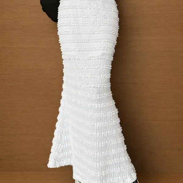 [BUNJANG] Mermaid Back Slit Pleated Long Skirt / 봄 여름 머메이드 뒷트임 밴딩 주름 롱스커트