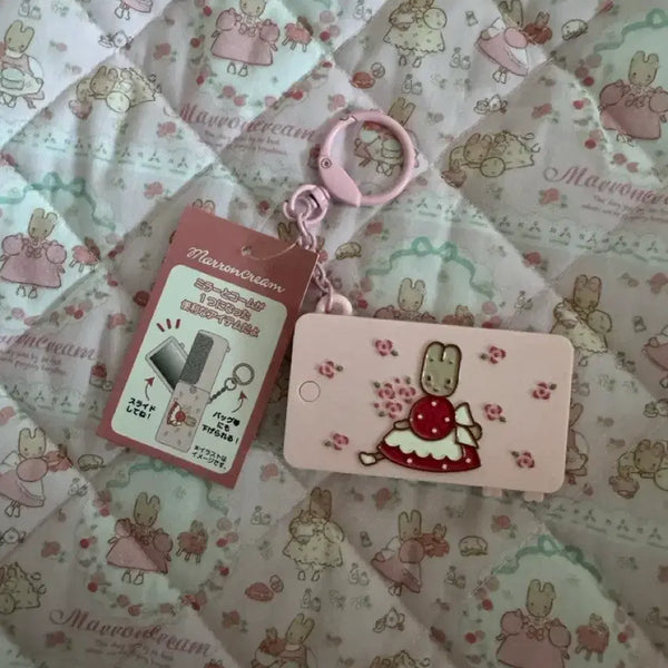 [BUNJANG] Sanrio "Everlasting" Marron Cream Mirror & Comb Set Keyring / 산리오 언제까지나 마론크림 거울 빗 세트 키링