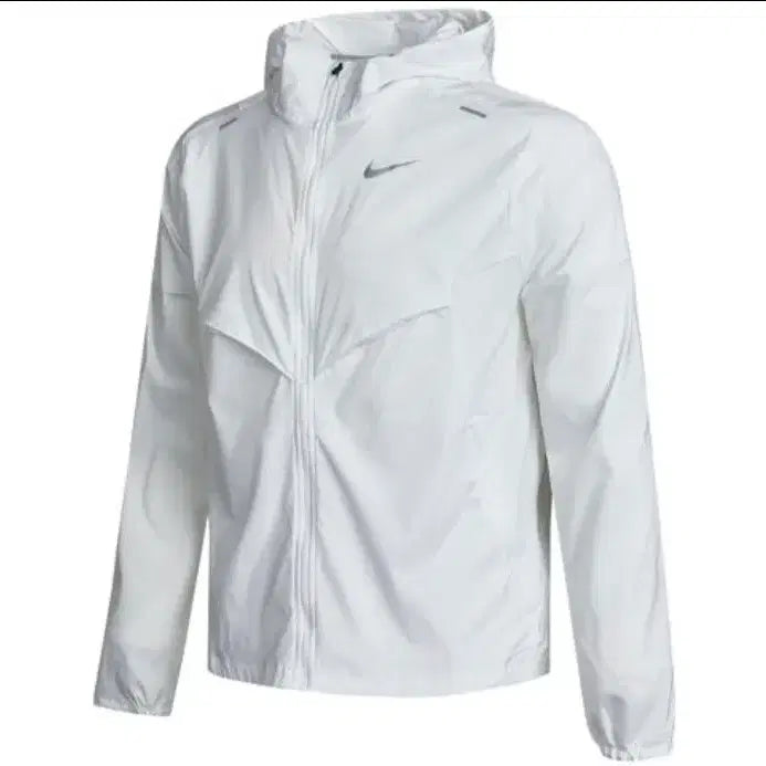 [BUNJANG] Nike White Running Windbreaker Jacket / 나이키 화이트 런닝 바람막이