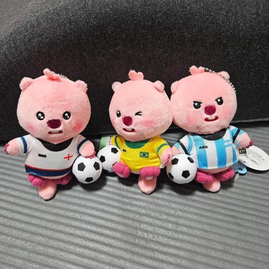 [BUNJANG] Jajangrupi Soccer Player Keychain Set / (새상품/세트) 잔망루피 축구선수 키링