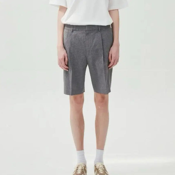 [BUNJANG] The Knit Company Coolmax Stretch Half Slacks [Light Grey] Size 32 / 더니트컴퍼니 쿨맥스 스트레치 하프슬랙스 [라이트그레이] 32사이즈
