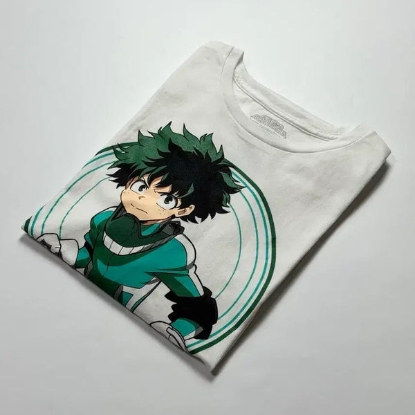 [BUNJANG] My Hero Academia Izuku Midoriya Official Vintage T-Shirt XL / 나히아 히로아카 미도리야 이즈쿠 공식 오피셜 빈티지 반팔 티셔츠 XL