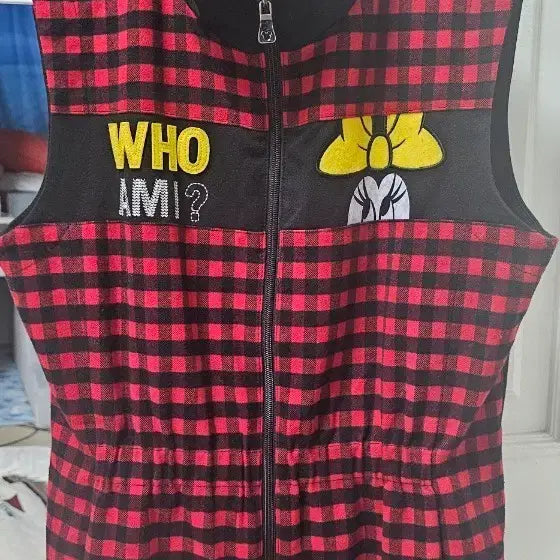 [BUNJANG] Disney Minnie Mouse Check Vest / 디즈니 미니마우스 체크 조끼
