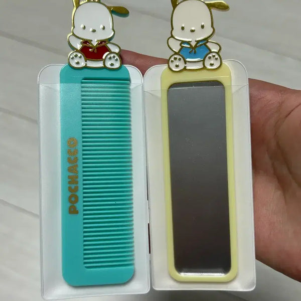 [BUNJANG] Sanrio Pochacco Comb Mirror Set / 산리오 포차코 빗 거울 세트