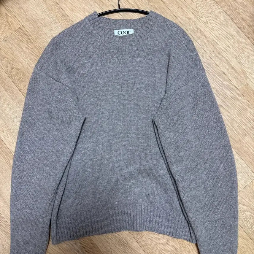 [BUNJANG] COOR Wool Crop Crewneck Sweater (Beige) - Size M / [M] 쿠어 울 크롭 크루넥 스웨터(베이지)