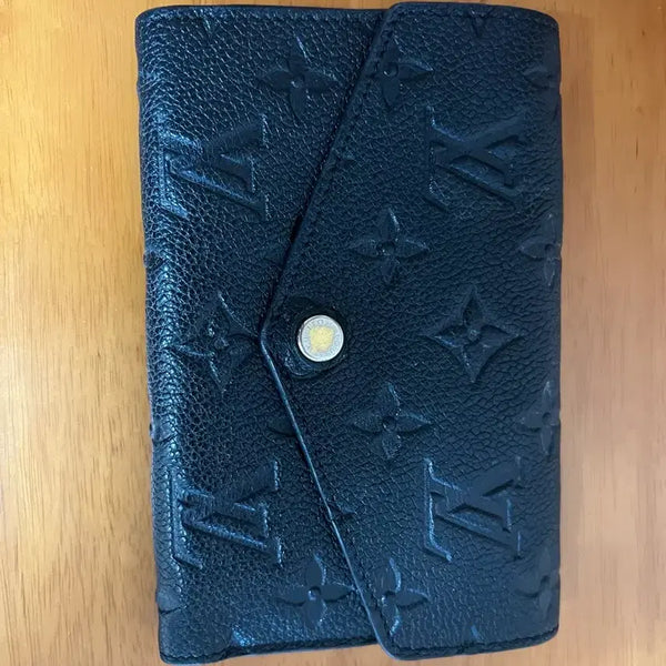 [BUNJANG] Louis Vuitton Empreinte Compact Victorine Wallet Black / 루이비통 앙프랑트(Empreinte) 중지갑 블랙