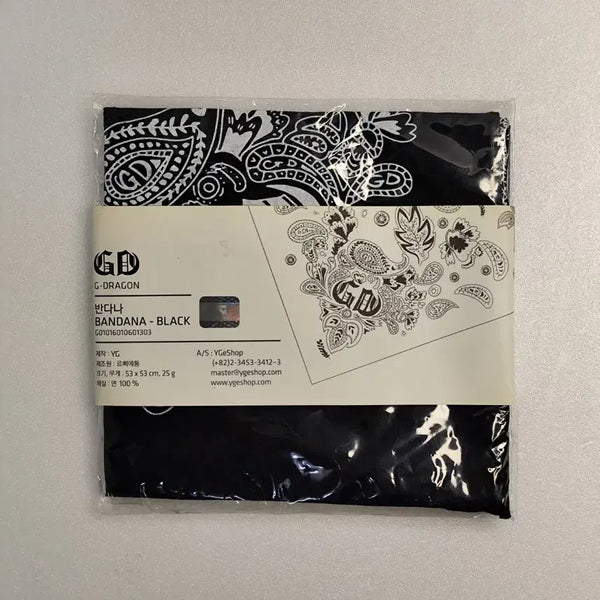 [BUNJANG] G-Dragon 2013 One of a Kind Official Bandana (Black) - Sealed / [미개봉] GD 2013 One of a Kind 반다나 블랙
