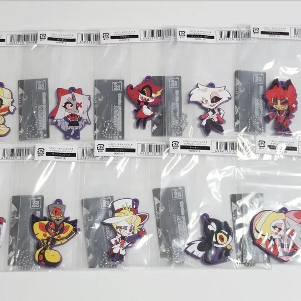 [BUNJANG] Hazbin Hotel Gashapon Rubber Mascot 10-Piece Full Set (Sealed) / 해즈빈 호텔 가샤폰 러버 마스코트 가챠 10종 풀세트 (미개봉)