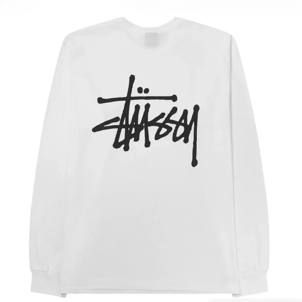[BUNJANG] Stussy Basic Stussy Long Sleeve T-Shirt White / (L) 스투시 베이직 스투시 롱슬리브 티셔츠 화이트