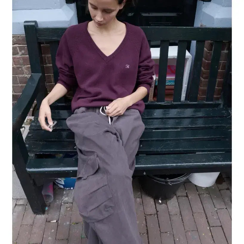 [BUNJANG] Poeto Mild Cashmere V-Neck Knit / 포에토 MILD CASHMERE V-NECK KNIT