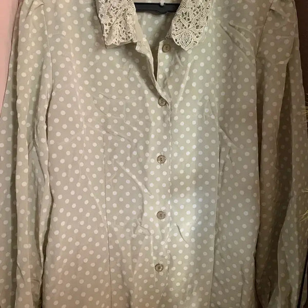 [BUNJANG] Vintage Lace Collar Blouse / 빈티지 레이스 카라 블라우스