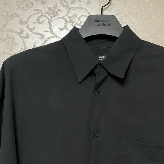 [BUNJANG] Studio Tomboiy Nylon Black Shirt / 스튜디오톰보이 나일론 블랙 셔츠