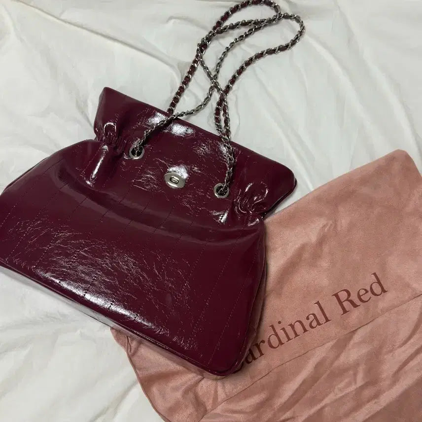 [BUNJANG] Cardinal Red Raffia Bag / 카디널레드 라피백