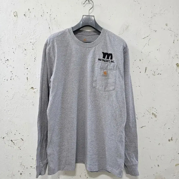 [BUNJANG] Carhartt Grey Pocket Long Sleeve M / 칼하트 그레이 포켓 롱슬리브 M