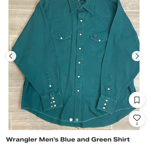 [BUNJANG] Wrangler Turquoise Western Cotton Shirt L / Wrangler 터콰이즈 웨스턴 코튼 셔츠 L size