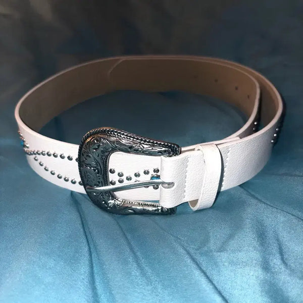 [BUNJANG] Vintage Cubic Western Belt / 빈티지 큐빅 웨스턴 벨트