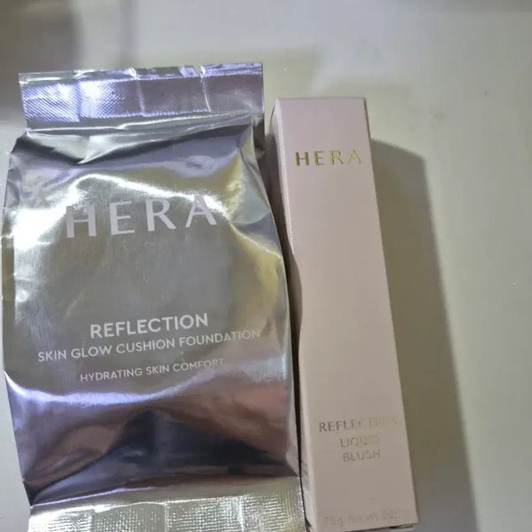 [BUNJANG] Hera Liquid Blush (Rosy) + Glow Cushion Mini Set / 헤라 리퀴드 블러쉬 로지 (블러셔) + 글로우쿠션 미니