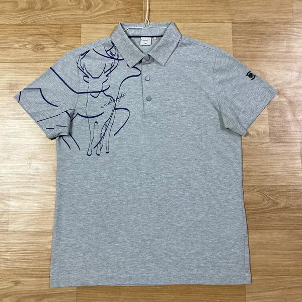 [BUNJANG] Wider Angle Men's Golf Wear Short Sleeve Polo T-Shirt Size 100 / 택포 ) 남성 100 와이드앵글 골프웨어 반팔카라티 판매