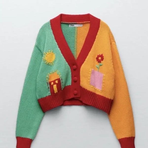 [BUNJANG] ZARA Design Knit Jacket Crop Cardigan S / 자라 디자인 니트 재킷 기은세 크롭 가디건 s