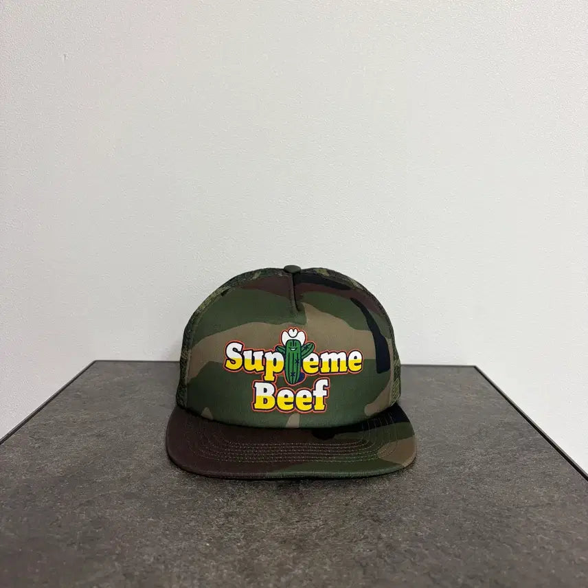 [BUNJANG] Supreme 5-Panel Cactus Beef Camo Meshback Cap / (OS) 슈프림 5패널 볼캡 모자 선인장 비프 카모 메쉬백