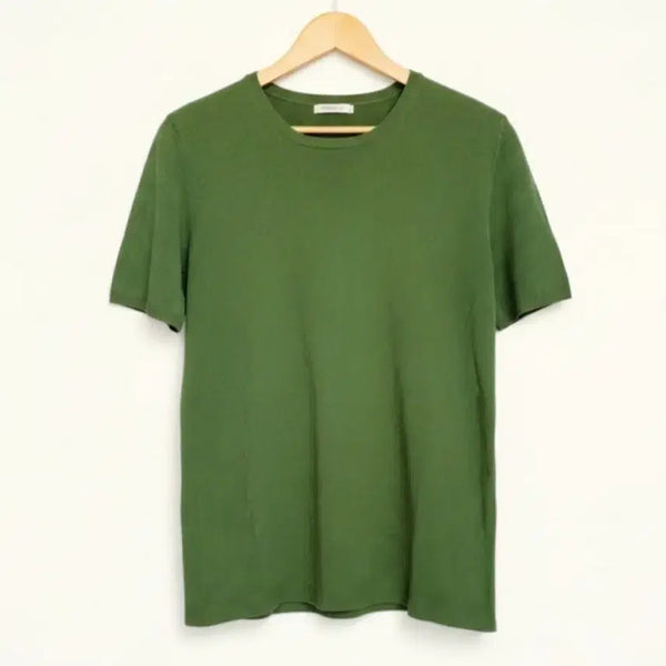 [BUNJANG] Women's Summer Knit T-Shirt (Green/Khaki) / 55~66 여성 반팔 니트 여름 니트 티셔츠 반팔니트 여자 그린색 카키색