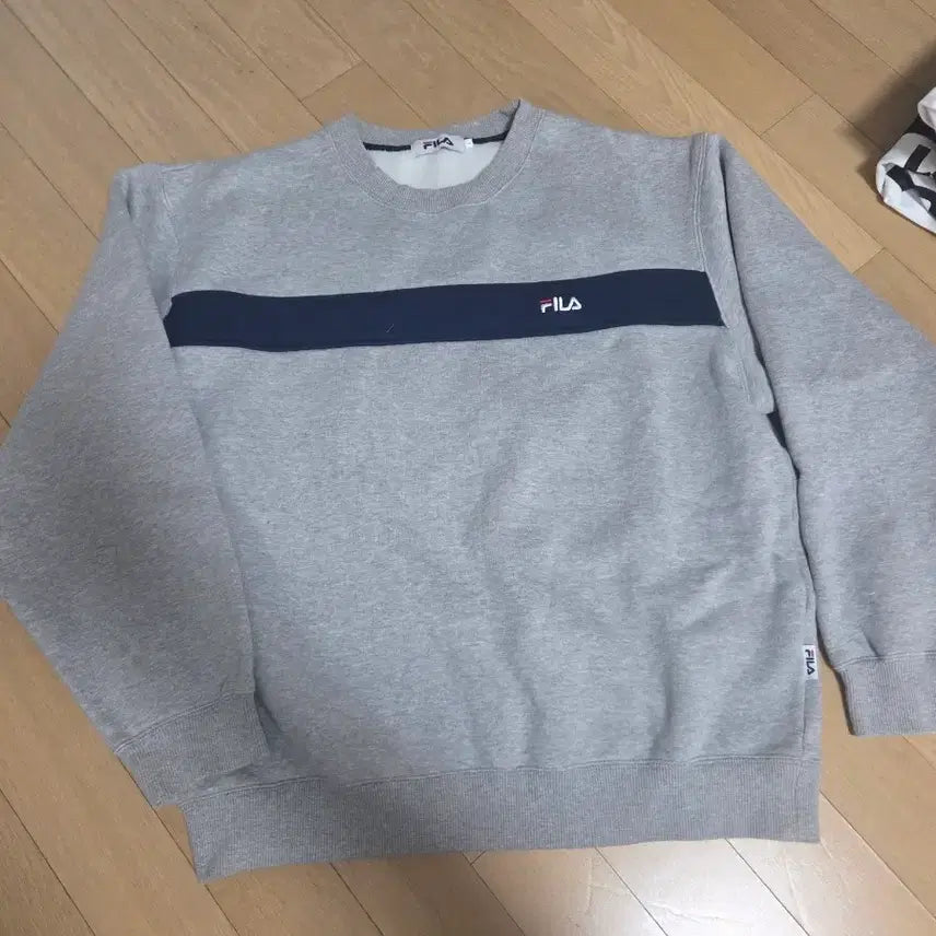[BUNJANG] FILA Gray Sweatshirt T-shirt / 휠라 FILA 회색 맨투맨 티셔츠