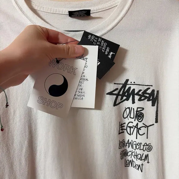 [BUNJANG] Stussy x Our Legacy Surfman Pigment Dyed T-Shirt Natural (FW20) / 스투시 x 아워레가시 서프맨 티셔츠 - 20FW 판매합니다.