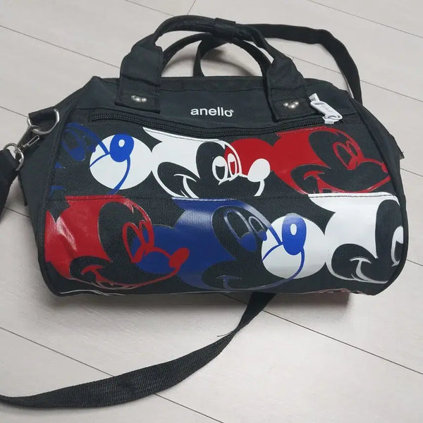 [BUNJANG] Anello Mickey Mouse Pattern Crossbody Bag / 아넬로 미키마우스패턴 크로스백