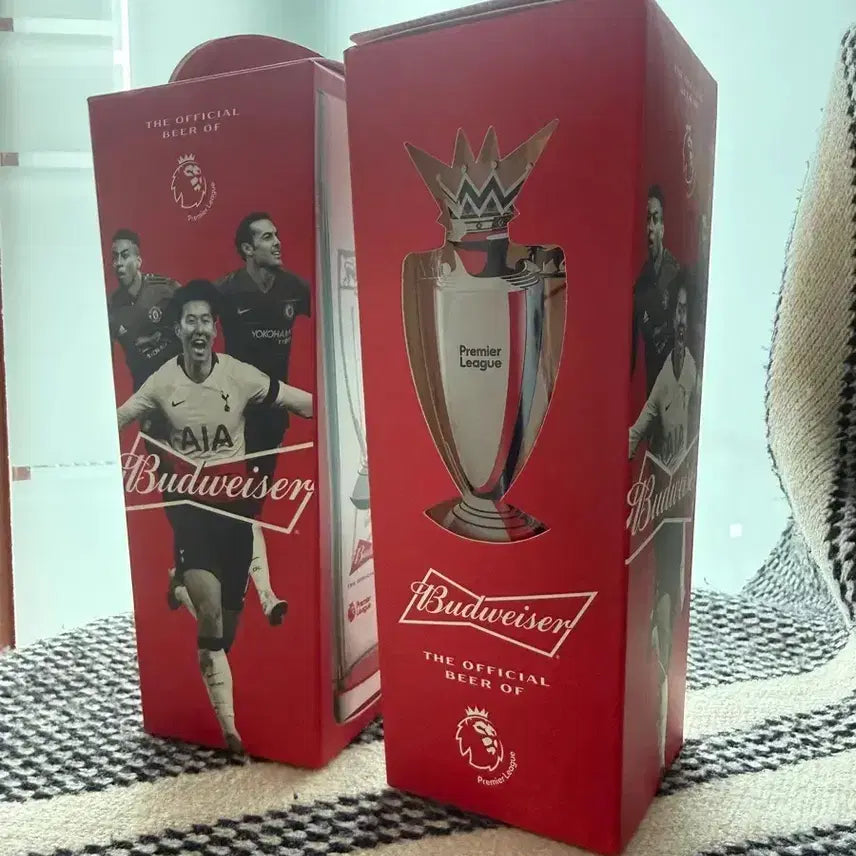 [BUNJANG] Son Heung-min Budweiser EPL Limited Edition Champion Cup Glasses (Bundle Set) / [새상품, 2개 일괄가, 무배]손흥민 버드와이저 EPL 한정판 챔피온컵
