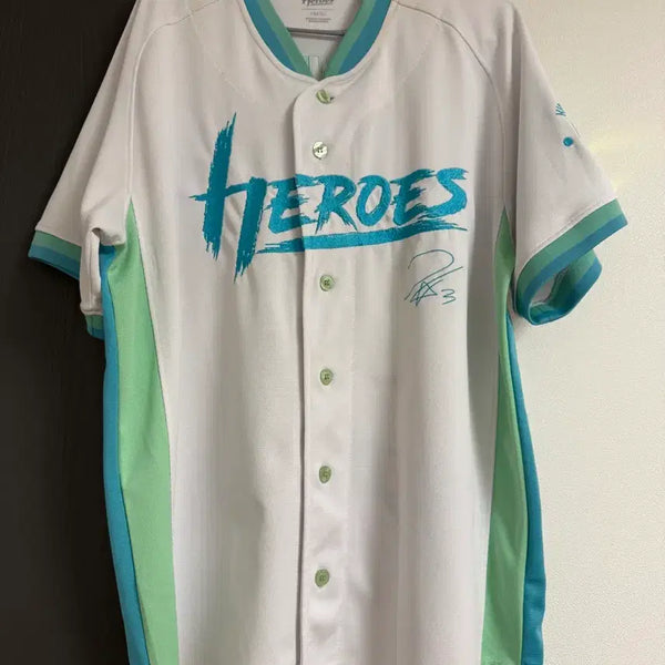 [BUNJANG] Kiwoom Heroes LA Dodgers Kim Hye Seong Player Jersey Autograph Embroidery / 키움 히어로즈 엘에이 다저스 김혜성 플레이어 유니폼 플니폼 싸인 자수