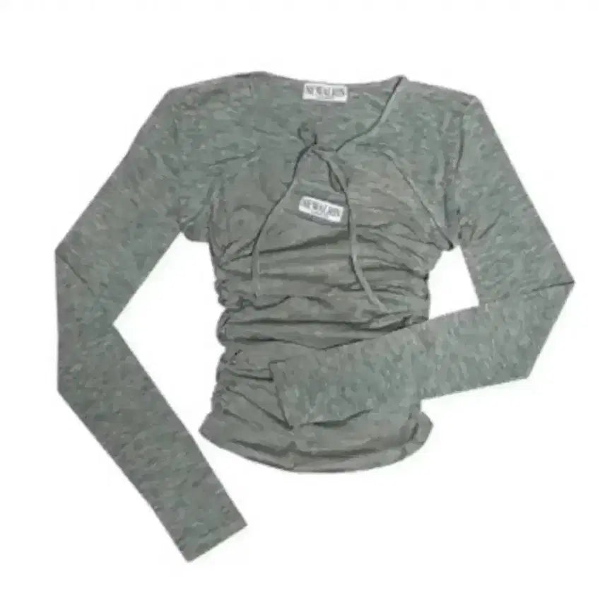[BUNJANG] Nuellin Rosette Sleeveless Top Grey / 뉴얼린 로제탑 슬리브리스 그레이