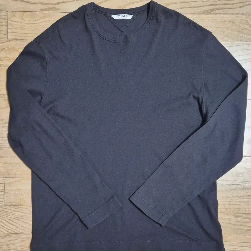 [BUNJANG] TIME HOMME Men's Long Sleeve T-Shirt Dark Gray Size 100 / TIME 타임옴므 남성 긴팔 티셔츠 100사이즈